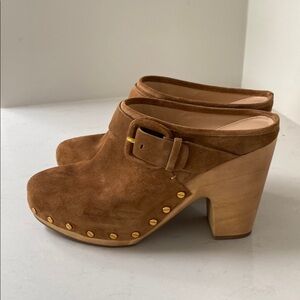 Veronica Beard Brown Suede Mules